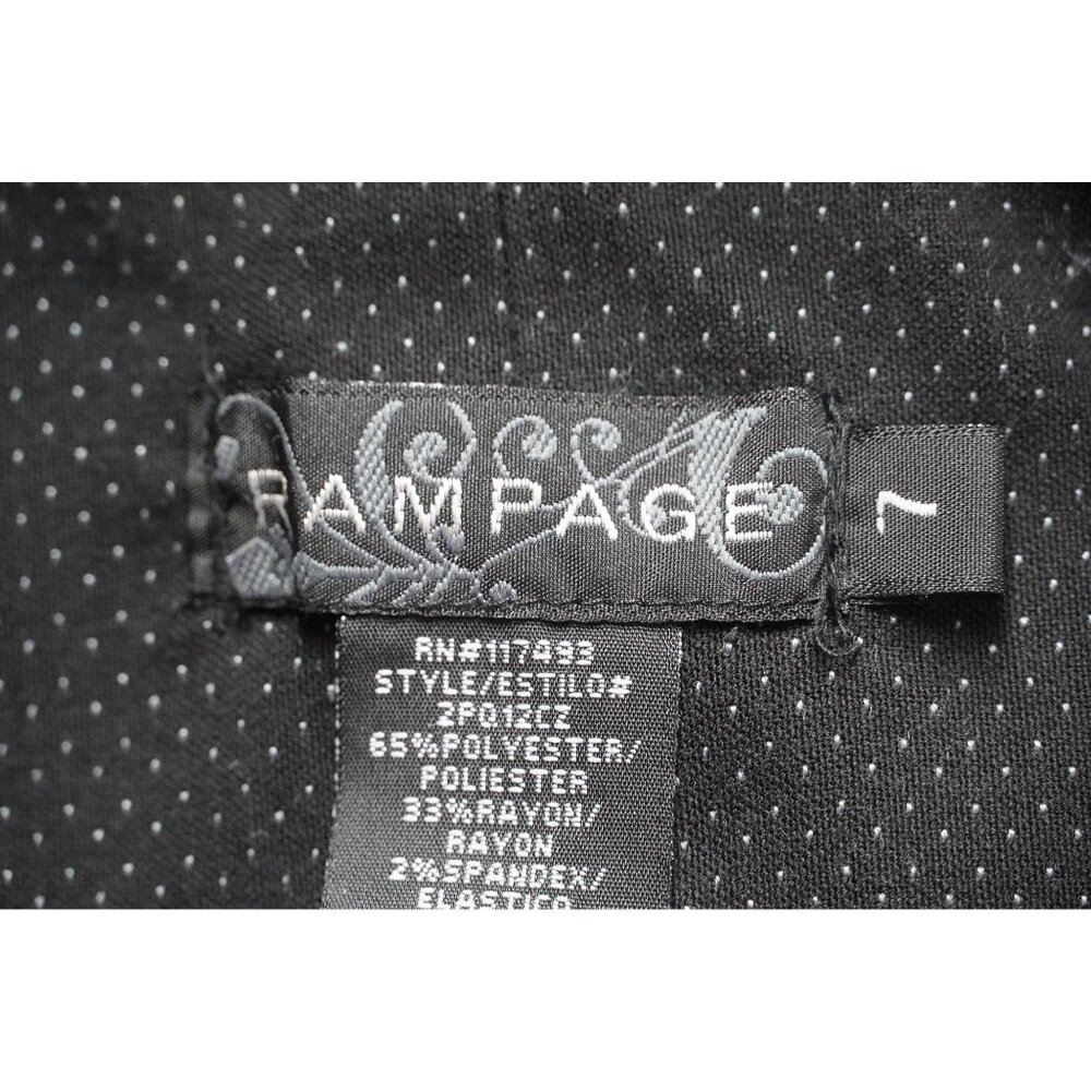 Y2K Rampage Skirt Size 7 Black White Polka Dots High Waisted Form Fitting Pencil - Picture 7 of 8